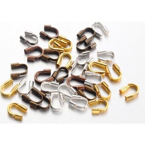 5000pc Termintors Rack Plating Brass Wire Guardians Golden Silver Lead Free & Cadmium Free & Nickel Free 5x4x1mm, Hole: 0.5mm