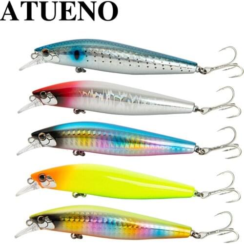 BOTE 1pcs Fishing Lure Minnow Bait Deep Swim Hard Tackle 10.5cm 17g 8 Color Floating Minnow Fishing Sinking Wobbler Pesca