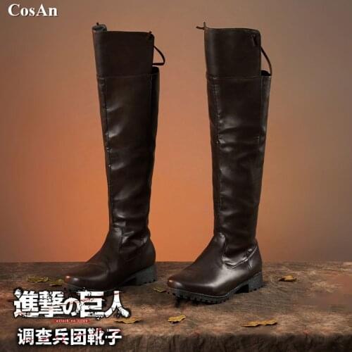 Anime Attack On Titan Scouting Legion Shoes Cosplay The High Quality Universal Fashion Battle Boots Unisex Role Play Used 36-43
