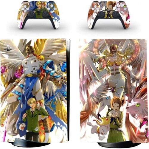 Digimon Adventure PS5 Digital Skin Sticker for Playstation 5 Console & 2 Controllers Decal Vinyl Protective Skins