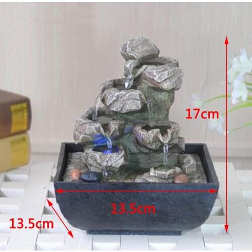 Decorative Indoor Water Fountains Natural Rock Fall Craft Feng Shui Desktop Fountain Waterfall for Home Office Teahouse Decor