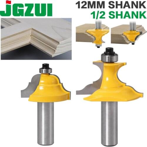 2pc 1/2"Shank 12mm shankWainscoting Roman Ogee & Pedestal Router Bit C3 Carbide Tipped Wood Cutting Tool woodworking router bits