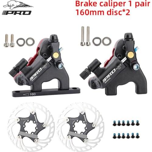 IIIPRO Line Pulling Road Brake Caliper Front and Rear Road Clamp With 160 MM Brake Disc MTB Bicycle Alloy Oil Brake Sets