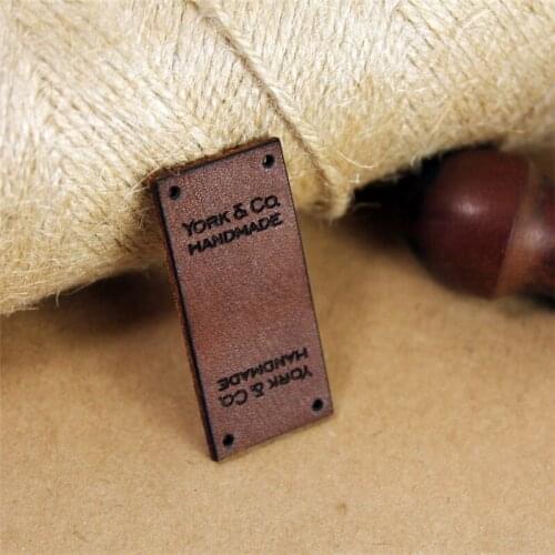 Personalized Knitting Labels - Custom Leather Labels, Personalized Logo Labels Tags, Leather Tags for Knitting
