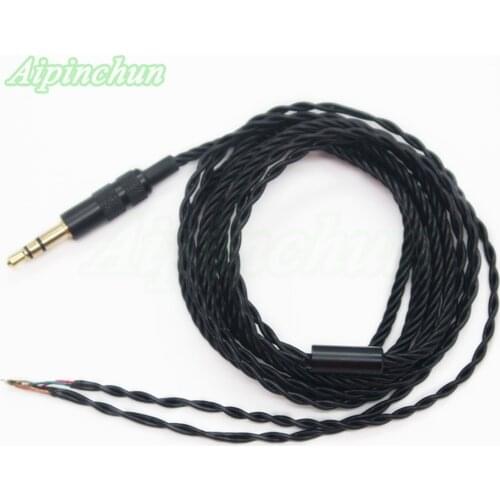 Aipinchun 3.5mm DIY Earphone Cable Headphone Repair Replacement 3-Pole Jack Upgrade Line 30 Wire Core