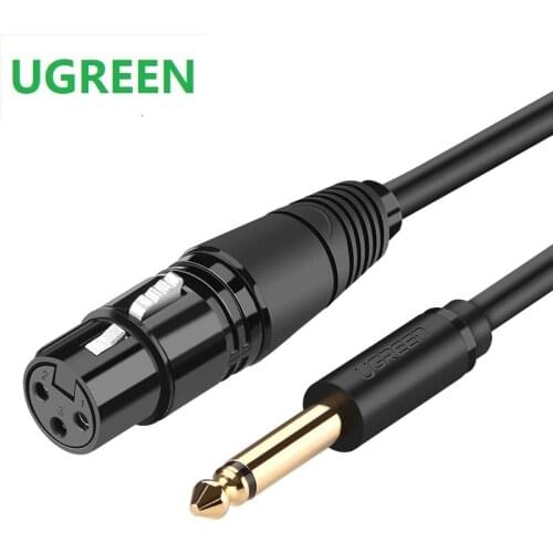 Ugreen 6.35mm/6.5mm Jack to XLR Cable Male to Female Professional audio Cable for Microphones Speakers Sound Consoles Amplifier