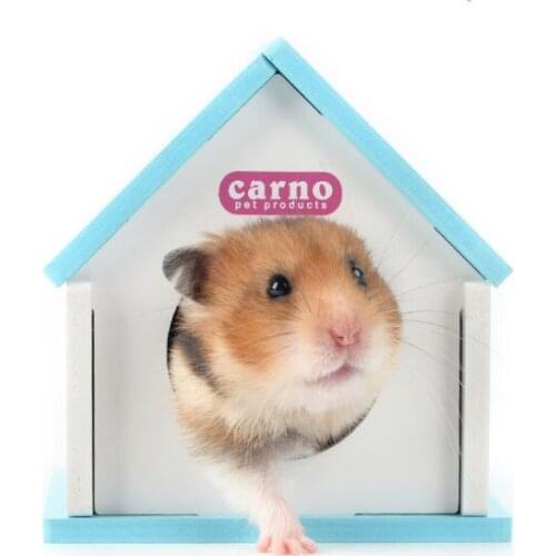 Candy Color Cool Summer Warm Winter Hamster Wooden House DIY Ecological Board Room Villa Cabin Small Pet Cage Bed Play Toy Gift