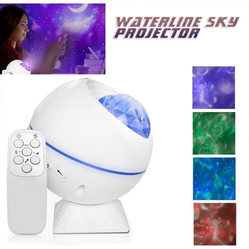 Mini USB Galaxy Starry Sky Projector Night Light Christmas Decor LED Lamp Remote Control For Car Interior Decorative Lights