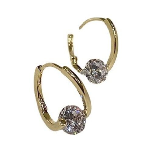 2021 New Simple Zircon Earrings Fashion Minority Creative Design Womens Earrings Small Metal Style Elegant Womens Earrings