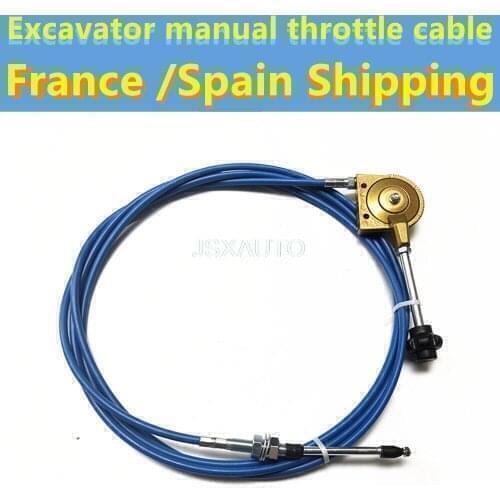 For Carter Hitachi Daewoo Hyundai Komatsu Kobelco Volvo French shipping Manual Throttle Cable ModificationExcavator Accessories