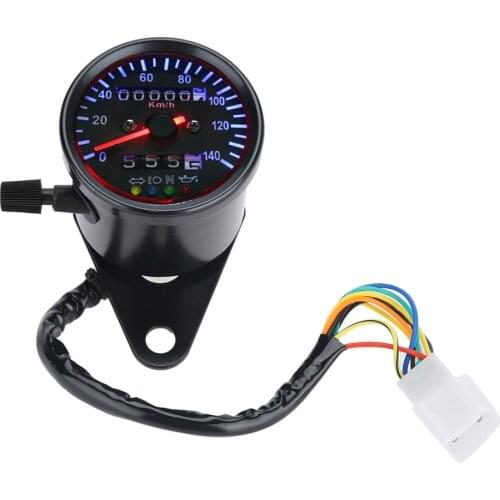 LED Backlight 12 V Motorcycle Dual Odometer Speedometer Gauge Kit built-in steering headlights N-speed indicator for Honda