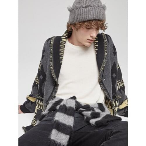 2021SS Spring Fashion Mens High Quality Jacquard Tassel Cardigans Female Luxury Sweater Unisex Knitted Coat