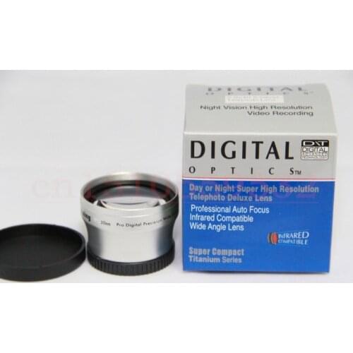 30mm 2.0x TELE Telephoto LENS for Camcorder 30 mm 2x Silver