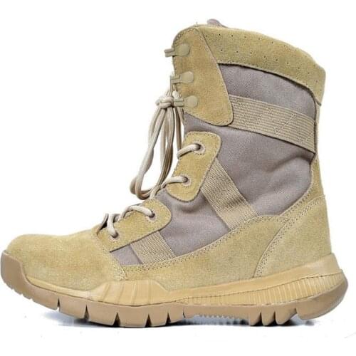 Outdoor Training Boots Men Shoes Military Tactical Combat Boots Male Ankle Boots for Climbing Hiking Breathable Desert Boots