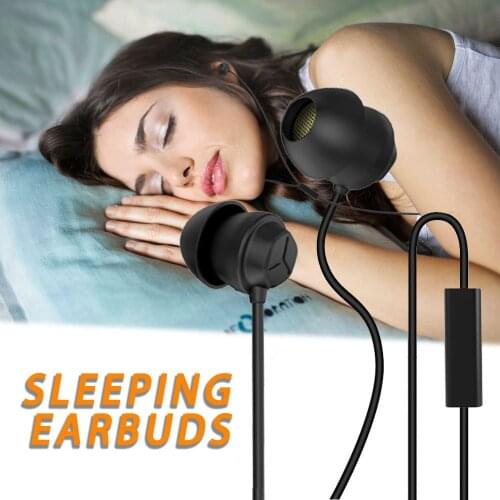 X110 Sleep Earphones Soft Silicone In-Ear Earphones Anti-noise Earbuds 3.5mm Wired Headset for iPhone Android Smart Phones MP3