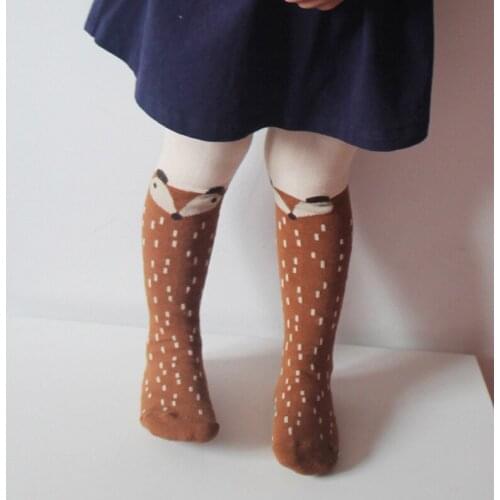 1pcs new spring of 2016 Cute cartoon fox children pantyhose Baby tights girls dance leg warmer 0-4T