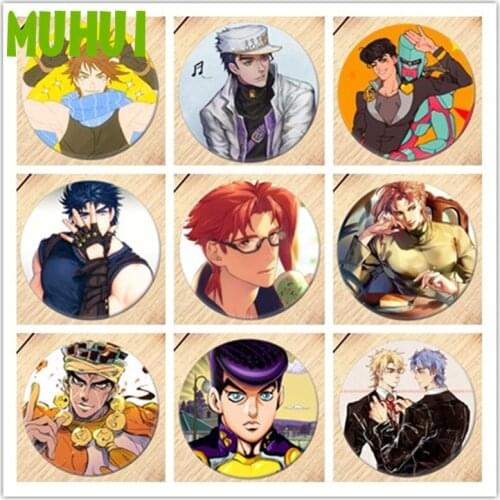 Anime Jojos Bizarre Adventure Kujo Jotaro Brooch Pin Badge For Clothes Backpack Decoration Free Shipping Childrens gift B031