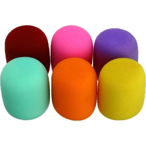 New Sale High Quality 10Pcs Multi Color Handheld Stage Ball Shape Microphone Windscreen Foam Mic Cover Karaoke DJ 2.8"x2.3"