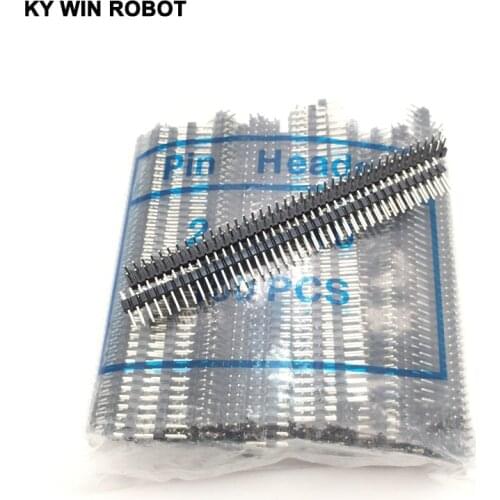 100pcs 80 Pin 2x40 Single Row Male 2.54 Breakable Pin Header Connector Strip