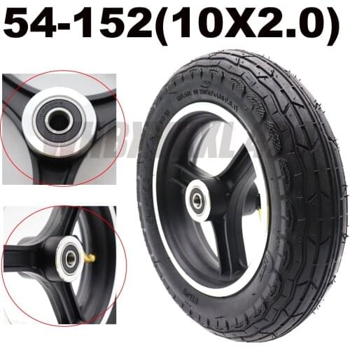 10x2 54-152 tire inner tube and alloy rims hub fits Electric scooter balance car Wheelbarrow wheelchair 10inch tyre wheel