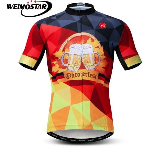 2018 German Men Short Sleeve Summer Cycling Jersey Clothing MTB Beer Bike Jersey Shirts Ropa ciclismo Maillot Bicycle Jersey