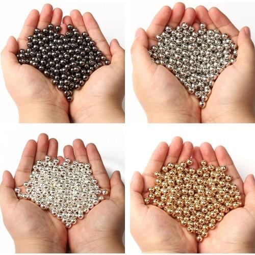 3 4 6 8 10 12mm CCB Beads With Hole Acrylic Round Seed Loose Spacer Beads For Jewelry Making DIY Bracelet Charms Accessories