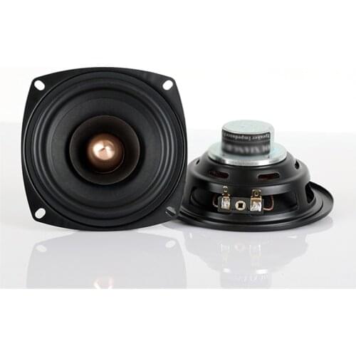 4 Inch HiFi Stereo Audio Speaker, Full Range 8/ 4-Ohm Rare Earth Neodymium Iron Audio Loudspeaker, 25W Car Audio Speaker