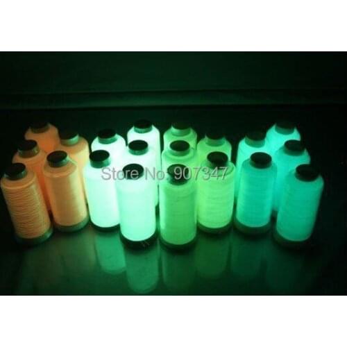 50 cone glow in the dark embroidery thread 1000 Yards/cone, 5 colors available