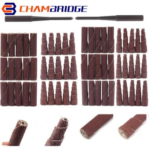 Abrasive Sandpaper Grinding Head 38mm 48mm Mini Sanding Cone Engine Porting Assortment Kit Cone Cylinder Shaped Polishing Head