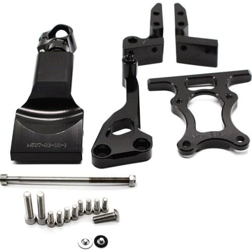 Aluminum Motorcycle Adjustable Steering Stabilizer Damper Mounting Bracket Support Kit For Yamaha MT07 MT-07 FZ07 2014-2017