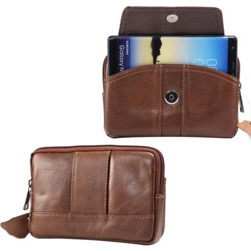 Waist Belt Genuine Leather Phone Case Pouch For Galaxy S5 S7 S6 Edge S10 S9 S8 Plus Note8 Note 9 7 5 J3 J5 J7 A3 A5 A7(2017) A6S