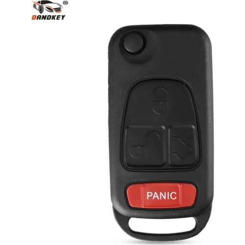 DANDKEY 4 Buttons 3+1 BUTTON For Mercedes For Benz MB ML350 ML500 ML320 ML55 AMG ML430 Folding Remote Key Case HU39/HU46 Blade