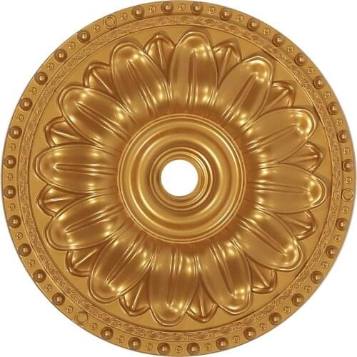 Decorative Plastic Ceiling Medallion for Lightining Lamp Base Leaf Pattern 40 cm 15.74