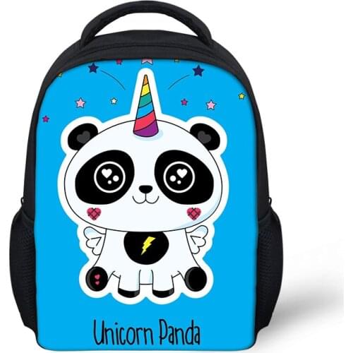 Kindergarten Kids Backpack Panda Unicorn Pattern Babies School Book Bags Cartoon Anime Designer Boys Girls Small Bags