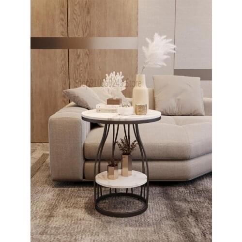 Sofa Side Table Nordic Light Luxury Corner Table Balcony Small Coffee Table Living Room Modern Minimalist Italian Rock Slate Sid