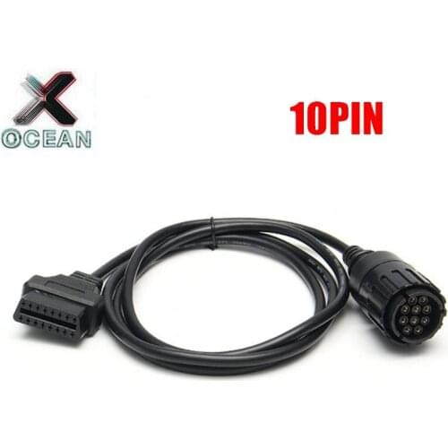 For BMW 10PIN ICOM D Cable ICOM-D Motorcycles Motobikes 10 Pin Adaptor to 16Pin OBD2 Diagnostic Cable for BWM ICOM A2 D