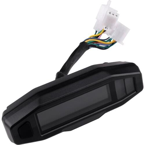DWCX Universal LCD Digital Motorcycle Multi Gauge Bar Speedometer Odo Tachometer Gear Indicator
