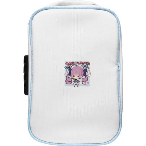 HOLOLIVE minato aqua Rey Oxford cloth 3D printing Deodorant Tobacco Bag Storage Bag Cosmetic Bag