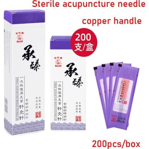Hwato 200 pcs Copper Handle Needle Disposable Sterile Chinese Acupuncture Needle Therapy Face Multi Size Dropshipping Service