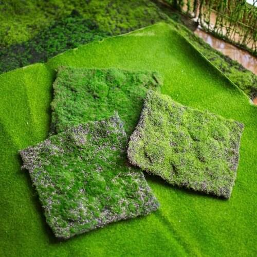 Refined Simulation Lawn Moss Turf Green Faux Grass Stone Indoor Gardening Decoration Creative Micro Landscape Shooting Props DIY