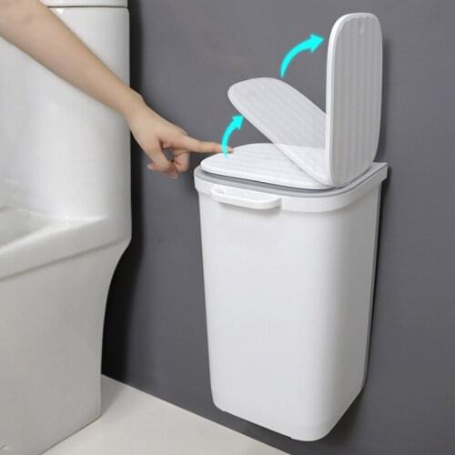 Trash Can,Wall Mounted Waste Bin Kitchen Cabinet Door Hanging Trash Bin Garbage Bathroom Trash Can Cleaning Tools Kitchen Gadget