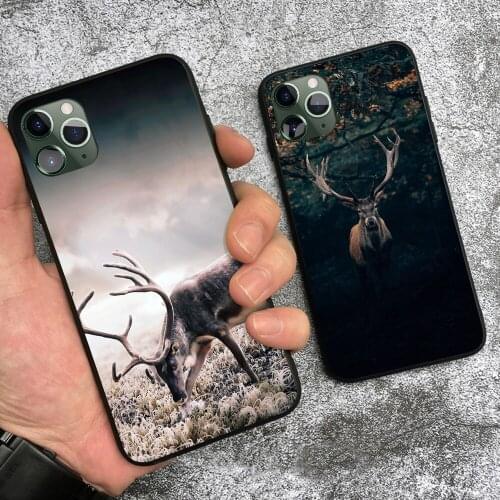 Deer Reindeer buck Animal soft silicone Phone case cover shell For iPhone 6 6s 7 8 Plus X XR XS 11 Pro Max