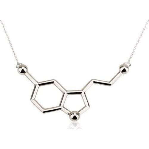 Daisies 10pcs/lotChemistry Serotonin Necklace Serotonin Molecule Necklace Sister Gift Best Friend Gift