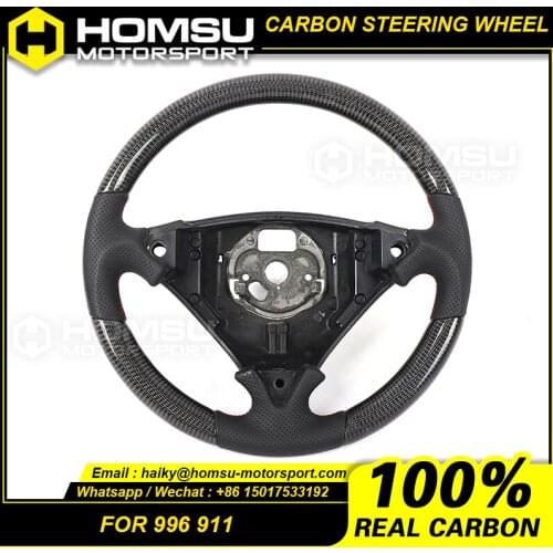 Carbon fiber steering wheel For porsche 996 racing wheel convertible Custom alcantar carbon fiber steering wheel