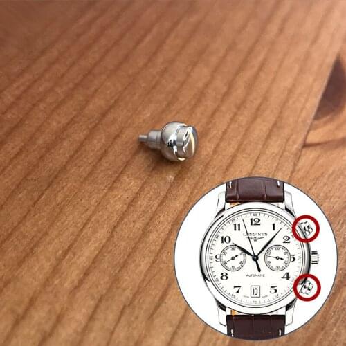 Steel button pusher for Longines Master Collection Andre Agassi 38.5mm automatic watch parts tools