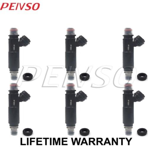 6x 195500-4370 MR578878 fuel injector for Mitsubishi Montero 3.8L V6 2003~2006