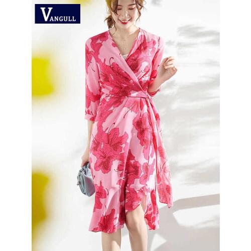 Розовые летние платья Vangull China At AliExpress