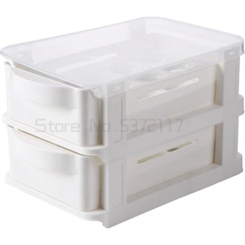 Egg box drawer type fresh keeping storage box kitchen egg box anti falling egg grid artifact kitchen egg box bracket