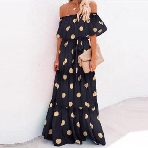Printed Dress Summer V-neck Dress Sleeveless Embroidered Sexy Dress 2020 Slim-backed Dance Swing Dresses Boho Long Dress
