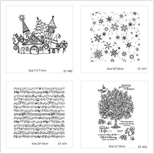 Winter Subject Transparent Silicone Stamp/Seal for DIY Scrapbooking/Photo Album Decorative Card Making Clear Stamps Supplies